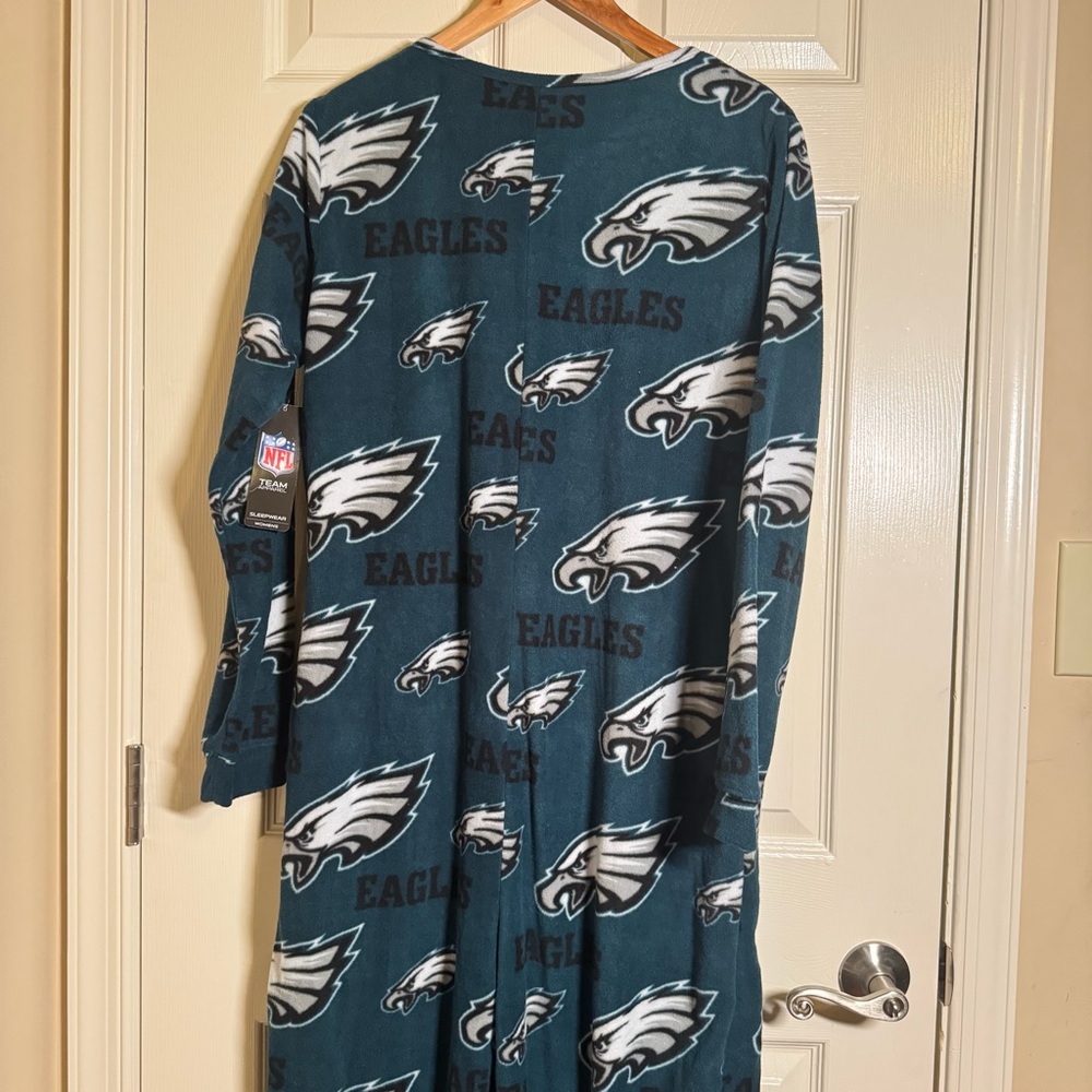Philadelphia Eagles Ladies Highlight Microfleece Union Suit - Midnight Green - Picture 6 of 8